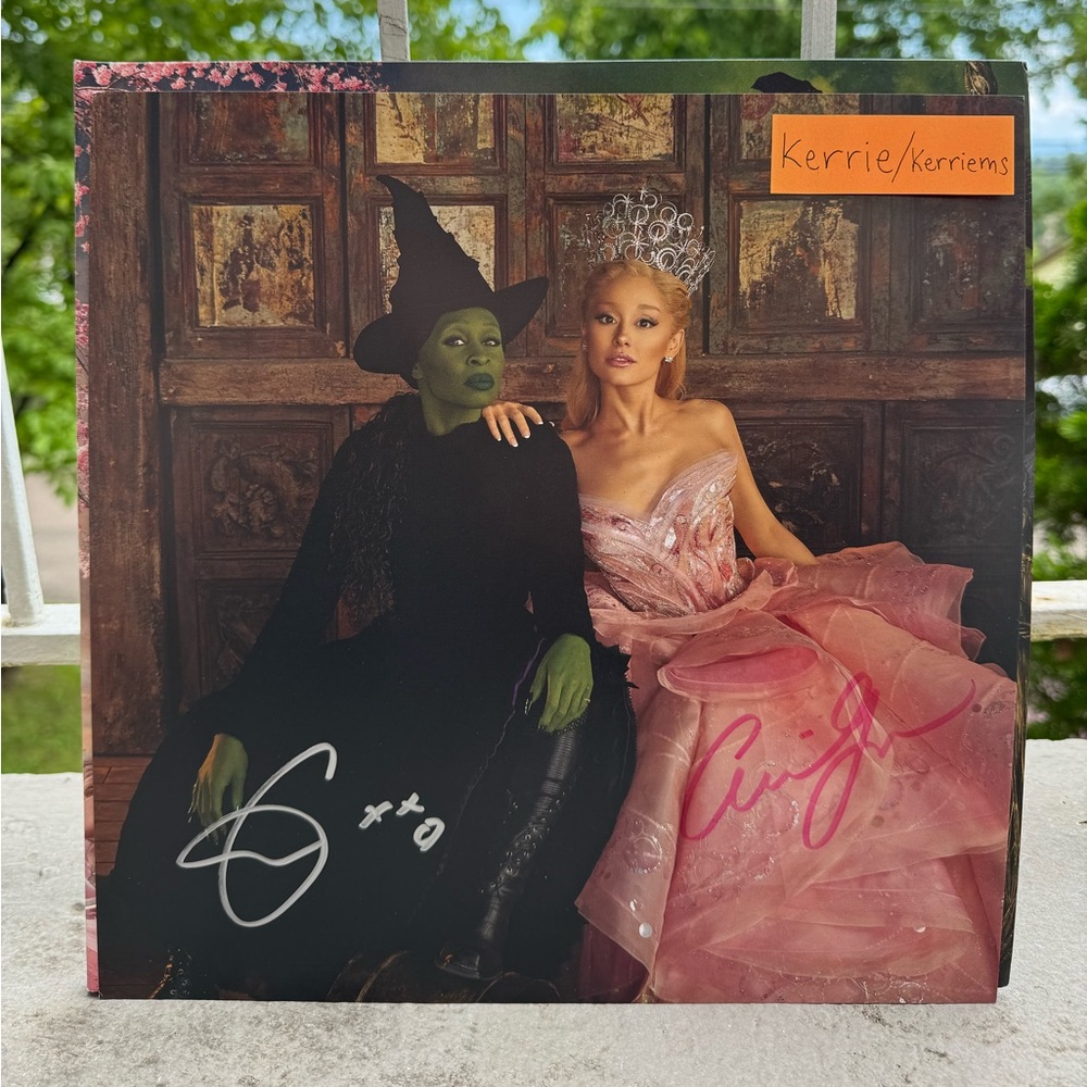 Wicked Soundtrack Vinyl LP w/ Signed Insert Poster